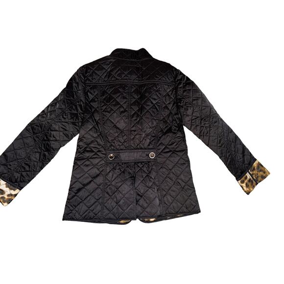 Shelli Segal - Laundry Puffer jacket- Black With Animal Print EUC Size XS - Picture 7 of 11